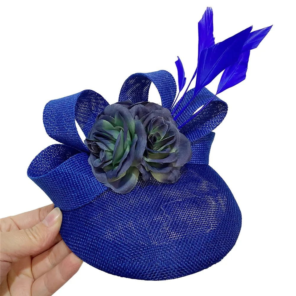 La boutique du chapeau Bleu Chapeau Fascinator Brodé