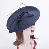 La boutique du chapeau Bleu Chapeau Fascinator en lin