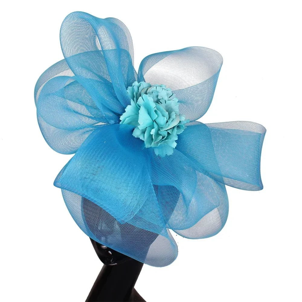 La boutique du chapeau Bleu Chapeau Fascinator Soie