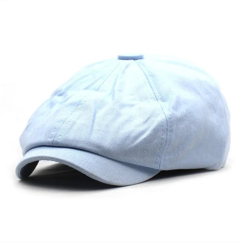 La boutique du chapeau Bleu ciel / 55-60cm ajustable Casquettes de gavroche en coton