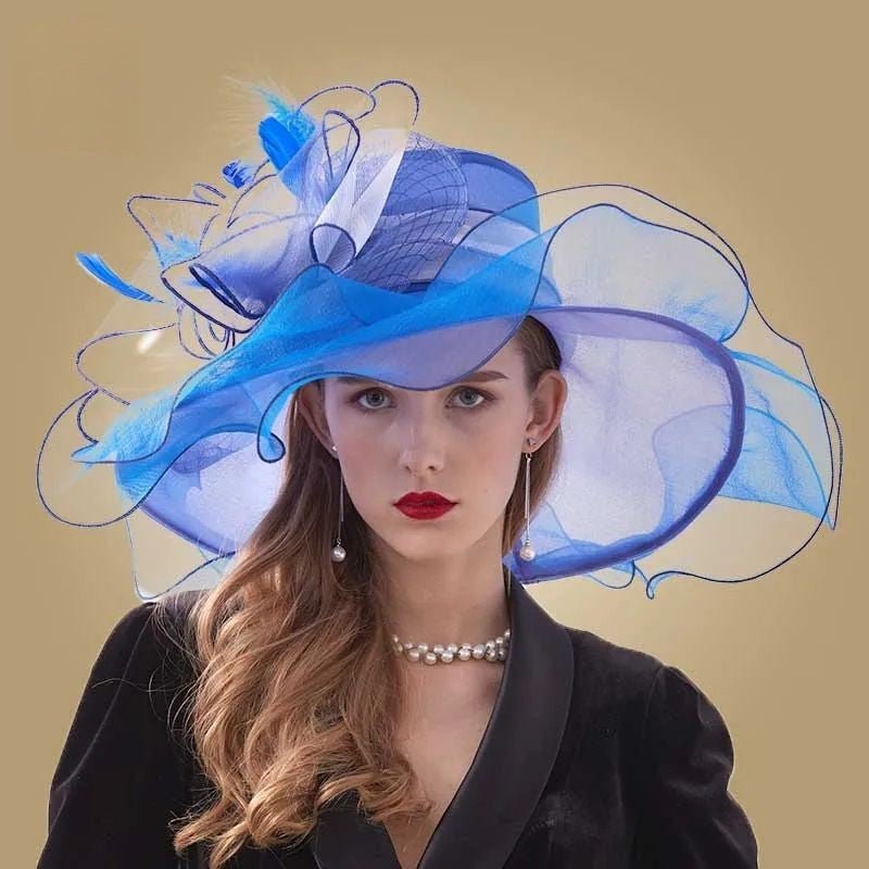 La boutique du chapeau Bleu / M(56-58CM) Chapeau de cérémonie rétro