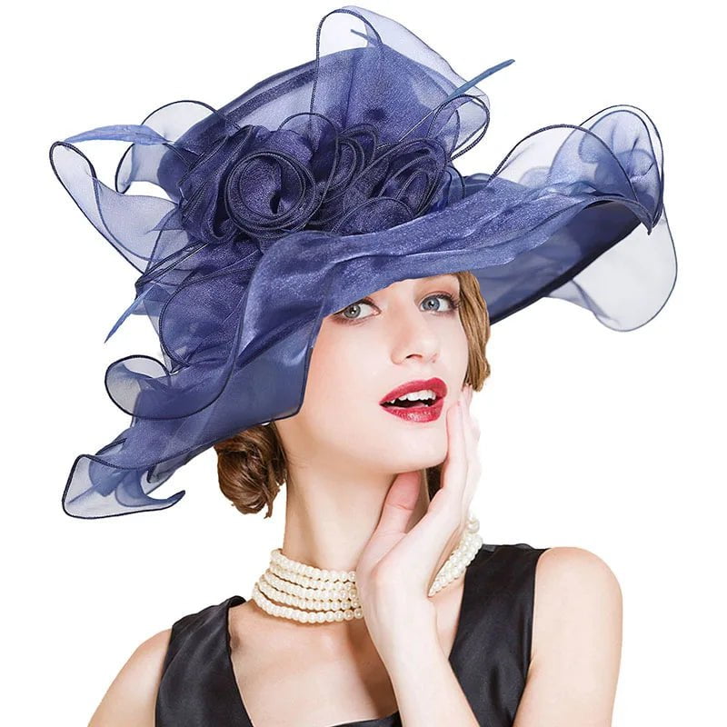 La boutique du chapeau Bleu / M 56 - 58cm Chapeau de mariage bohème