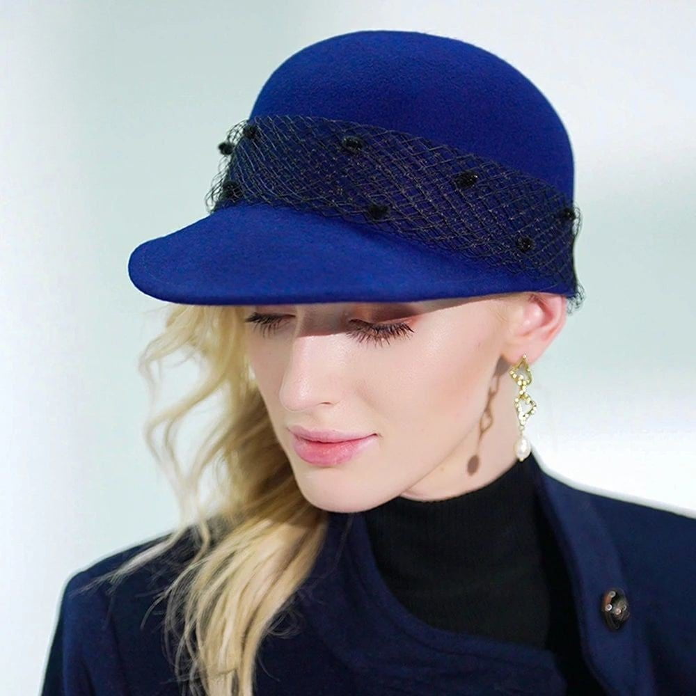 La boutique du chapeau Bleu / M (56-58cm) Chapeau fedora en laine