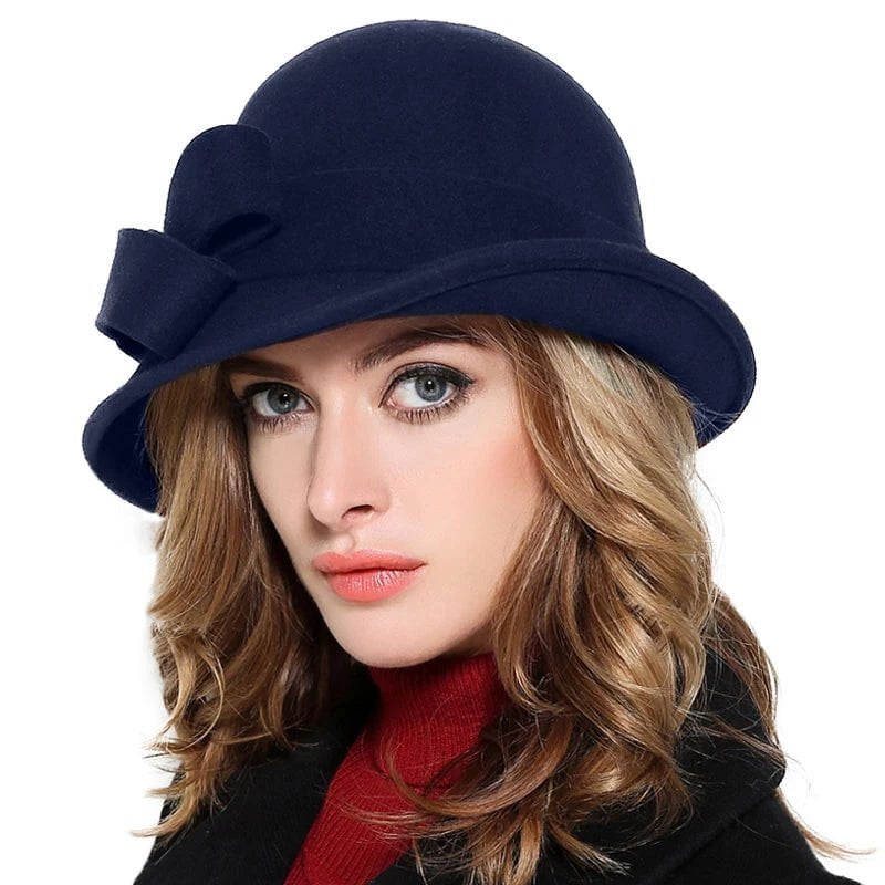 La boutique du chapeau Bleu / M (56-58cm) Fedora femme en feutre