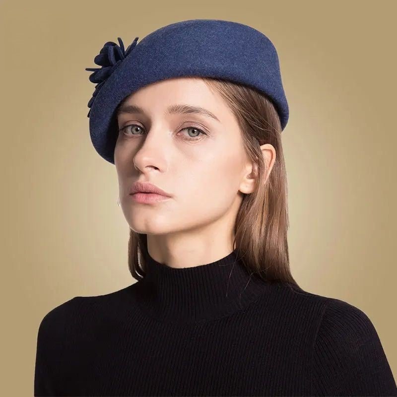 La boutique du chapeau Bleu / S (54-55cm) Chapeau Fedora Luxueux pour Femme