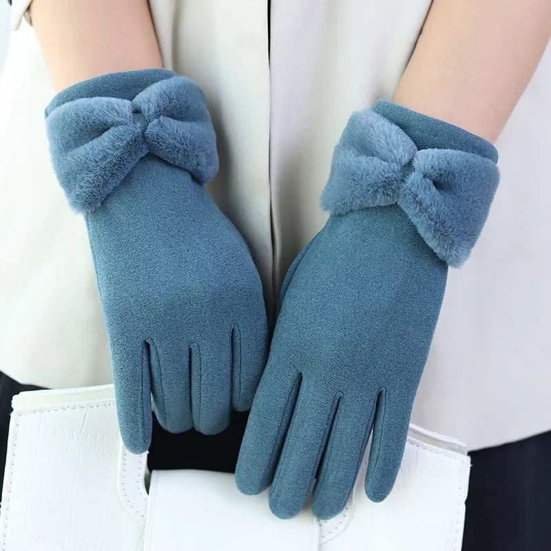 La boutique du chapeau Bleu / Taille unique Gants d'hiver à nœud papillon