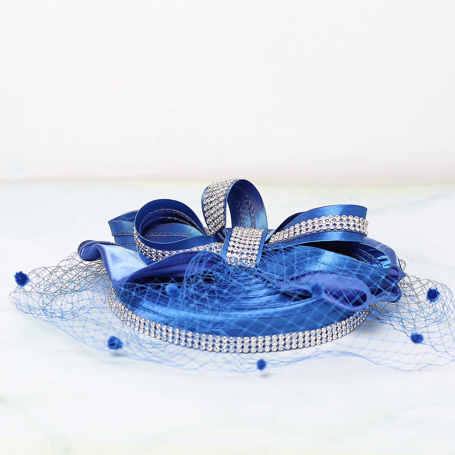 La boutique du chapeau Blue / Free Size Chapeau Fascinator Voilette