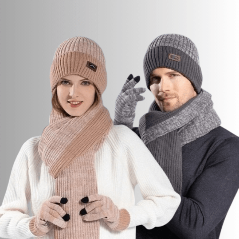 La boutique du chapeau bonnet Ensemble bonnet d'hiver, gants, écharpe