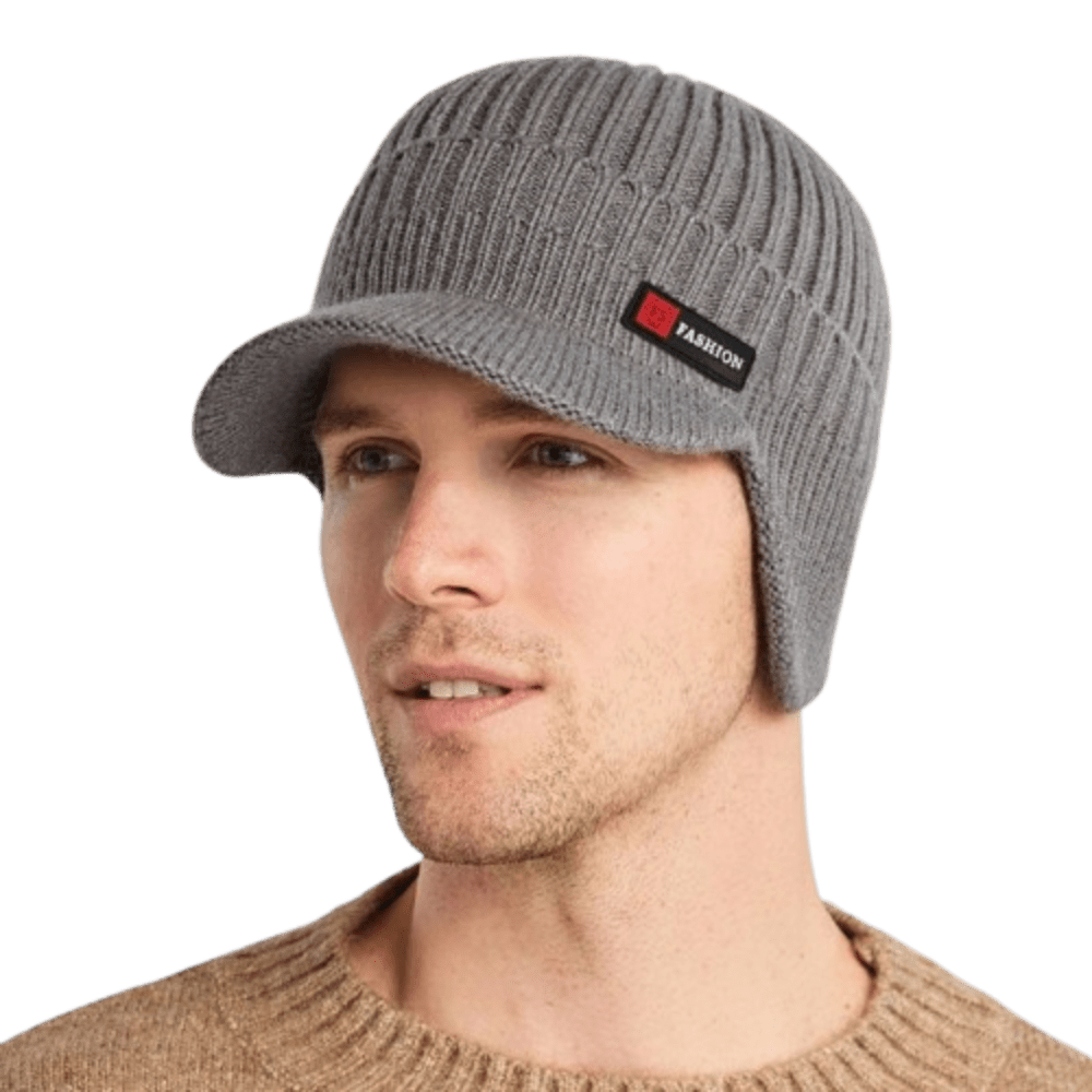 La boutique du chapeau bonnet Gris / Ajustable (du 54 au 59) Bonnet homme avec visière