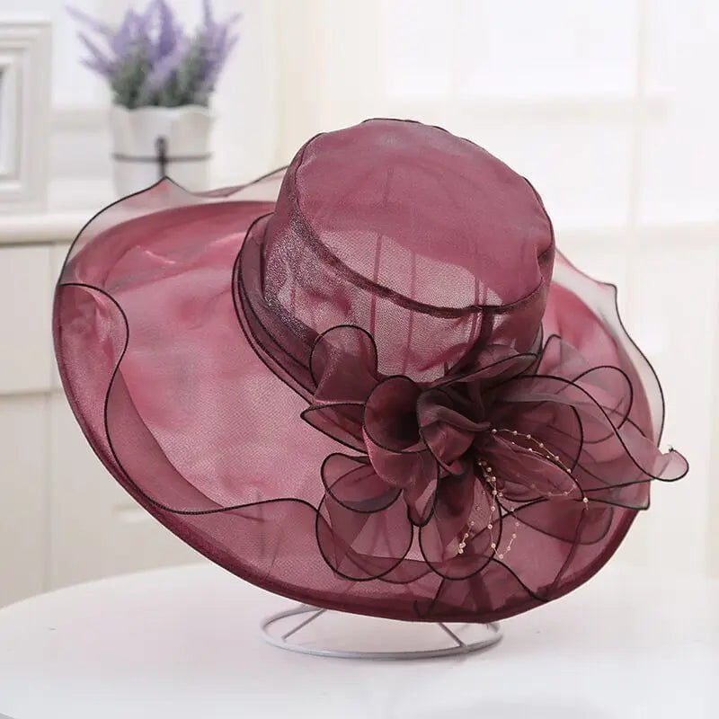 La boutique du chapeau Bordeau / 56-58cm Chapeau femme glamour