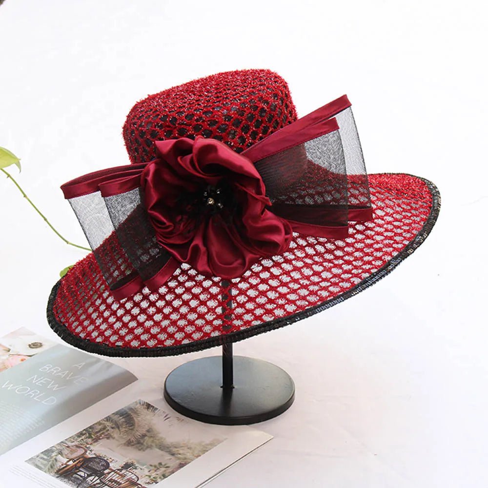 La boutique du chapeau Bordeau / Taille unique Chapeau de cérémonie élégant pour femme