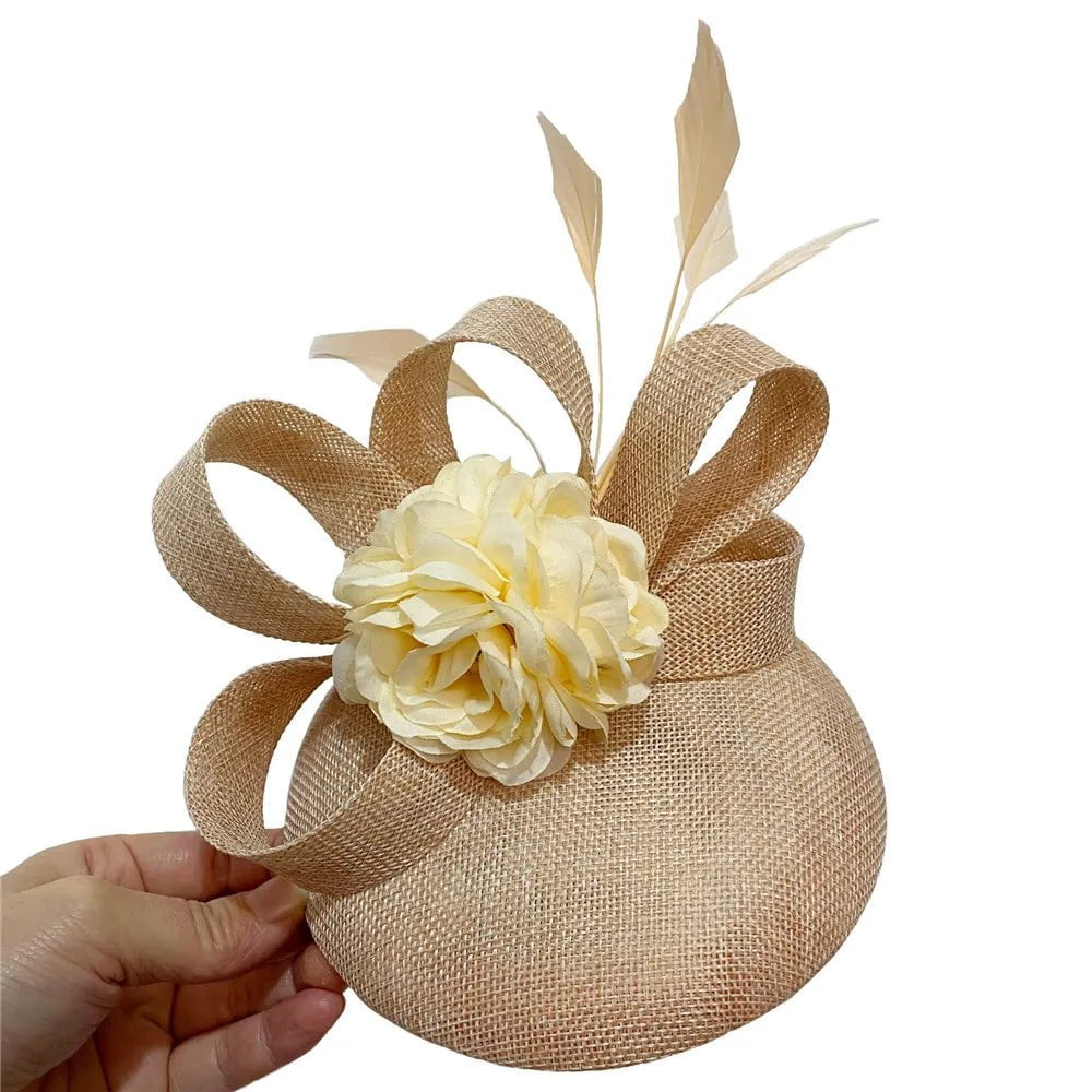 La boutique du chapeau Champagne Chapeau Fascinator Brodé