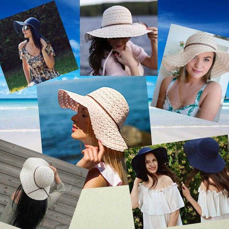 La boutique du chapeau chapeau d'été Chapeau pour femmes coton paille chapeau plage soleil