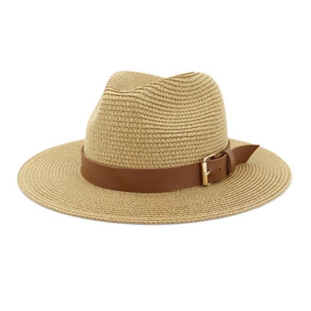 La boutique du chapeau chapeau d'été khaki 7.5cm / 56-58cm Chapeau de soleil à grand bord