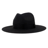 La boutique du chapeau chapeau d'été Noir / 58cm Chapeau de Panama élégant en paille