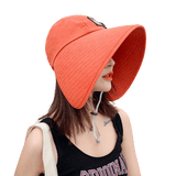 La boutique du chapeau chapeau d''été Orange Chapeau d'été Protection UV pour femmes