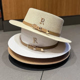 La boutique du chapeau Chapeau de paille avec ceinture