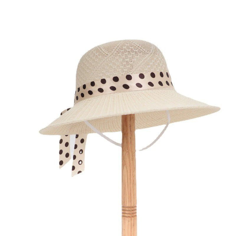 La boutique du chapeau Chapeau de paille avec nœud papillon