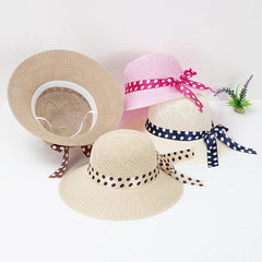 La boutique du chapeau Chapeau de paille avec nœud papillon