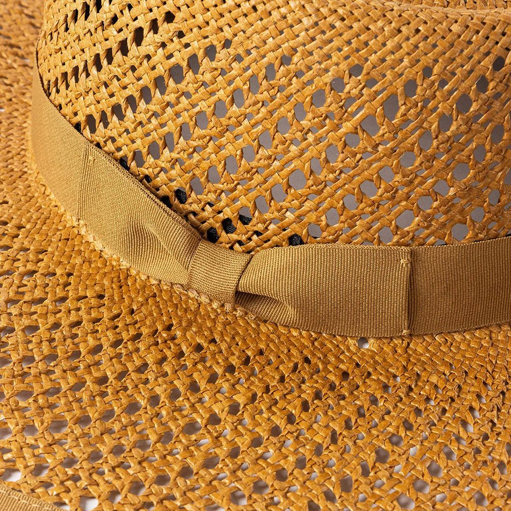 La boutique du chapeau Chapeau de paille avec nœud ruban