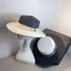 La boutique du chapeau Chapeau de paille blanc