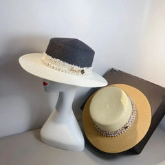 La boutique du chapeau Chapeau de paille blanc