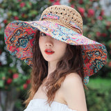 La boutique du chapeau Chapeau de paille floral