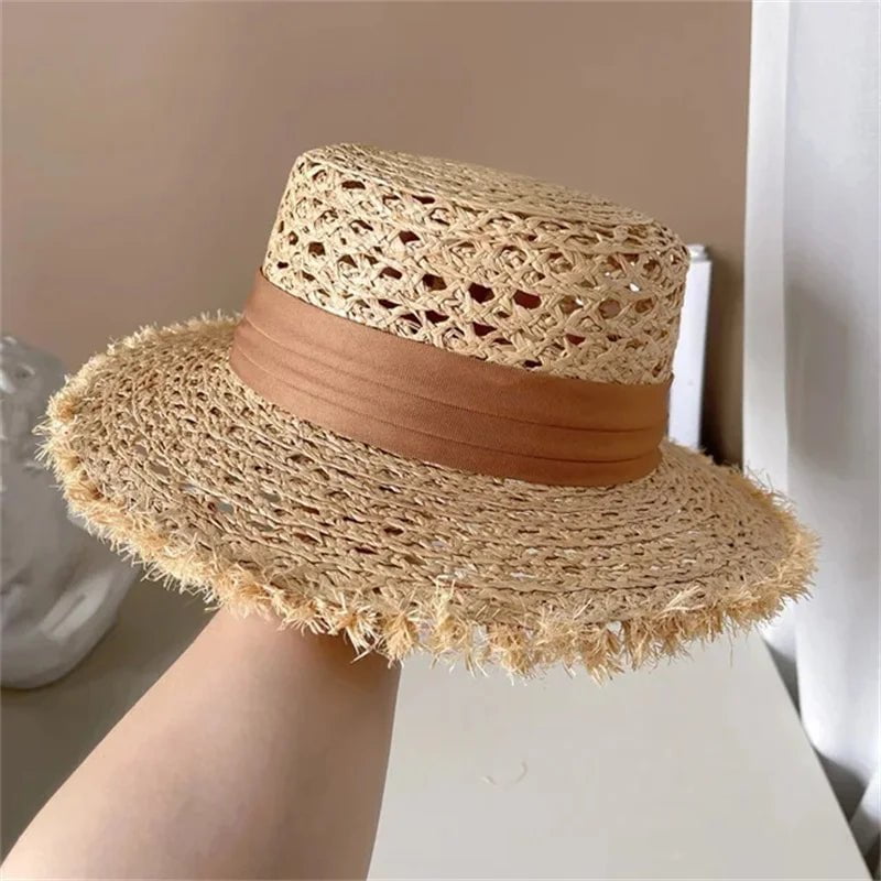 La boutique du chapeau Chapeau de paille plat