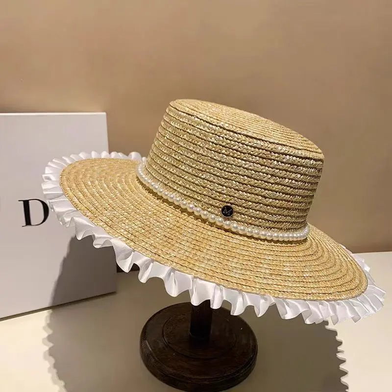 La boutique du chapeau Chapeau de paille plat