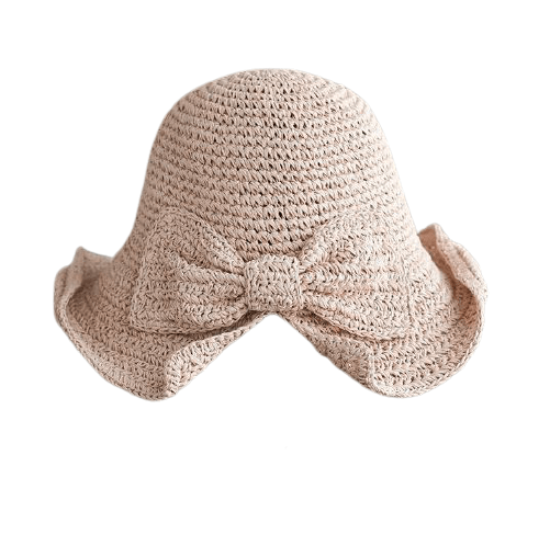 La boutique du chapeau chapeau de paille Rose Chapeau de pêcheur à nœud pliable