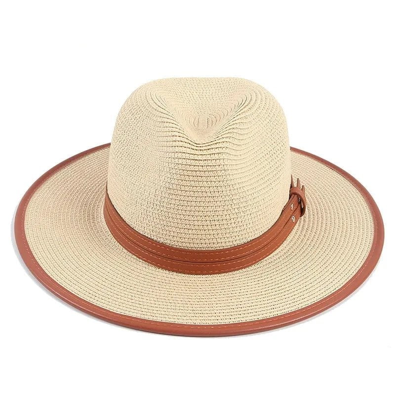 La boutique du chapeau Chapeau de paille ruban cuir