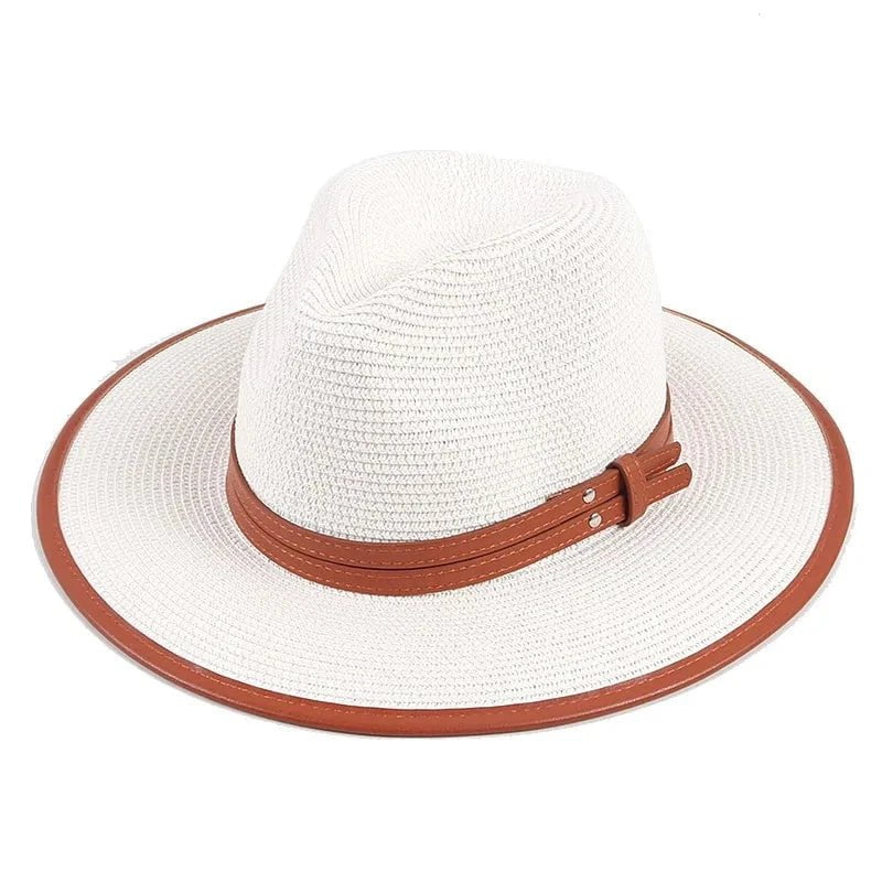 La boutique du chapeau Chapeau de paille ruban cuir