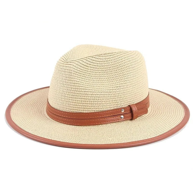 La boutique du chapeau Chapeau de paille ruban cuir