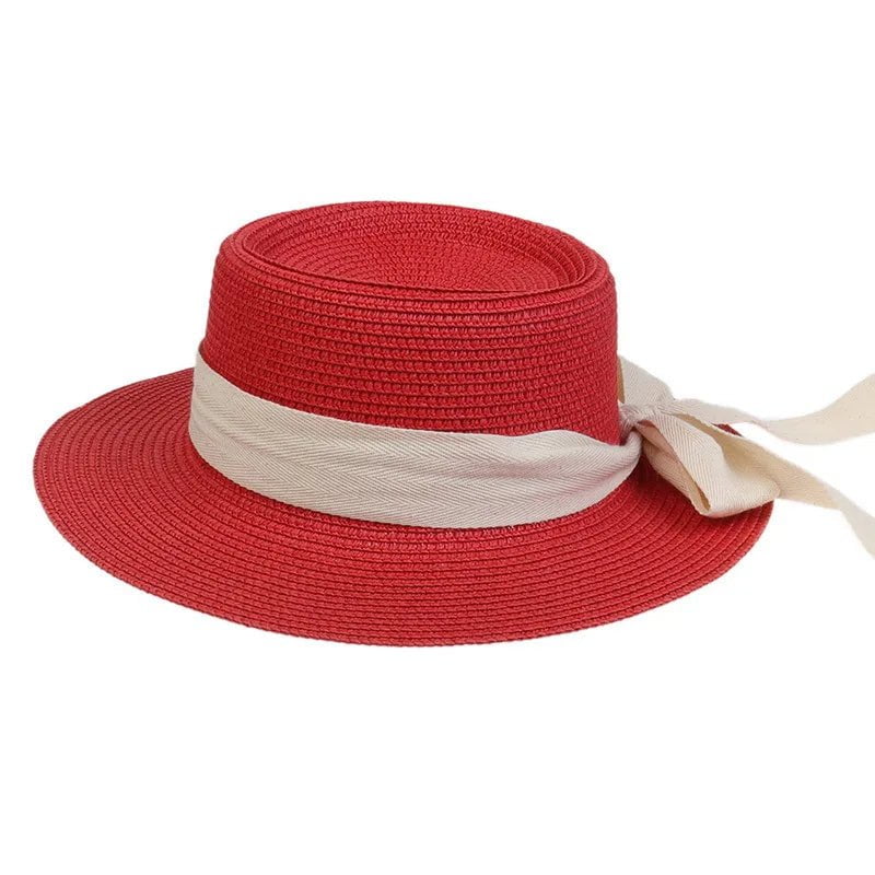 La boutique du chapeau Chapeau de plage avec ruban