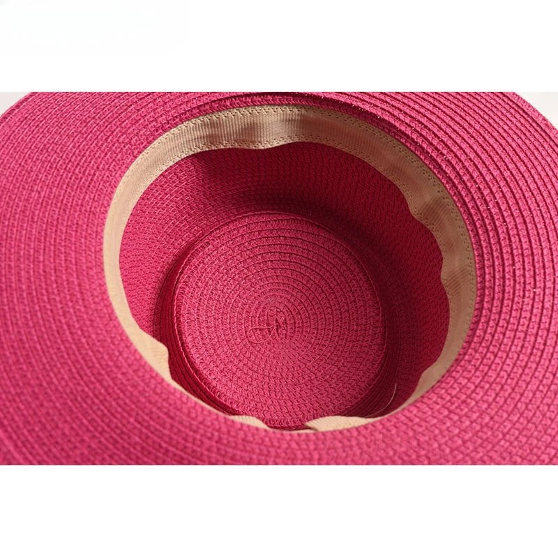 La boutique du chapeau Chapeau de plage avec ruban