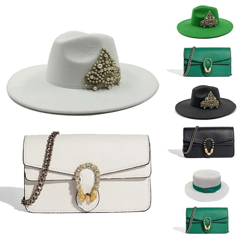 La boutique du chapeau Chapeau Fedora et sac a main