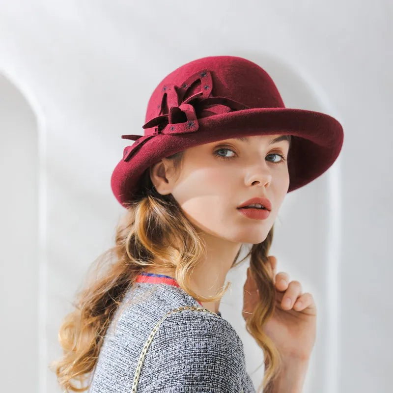 La boutique du chapeau Chapeau fedora fleur