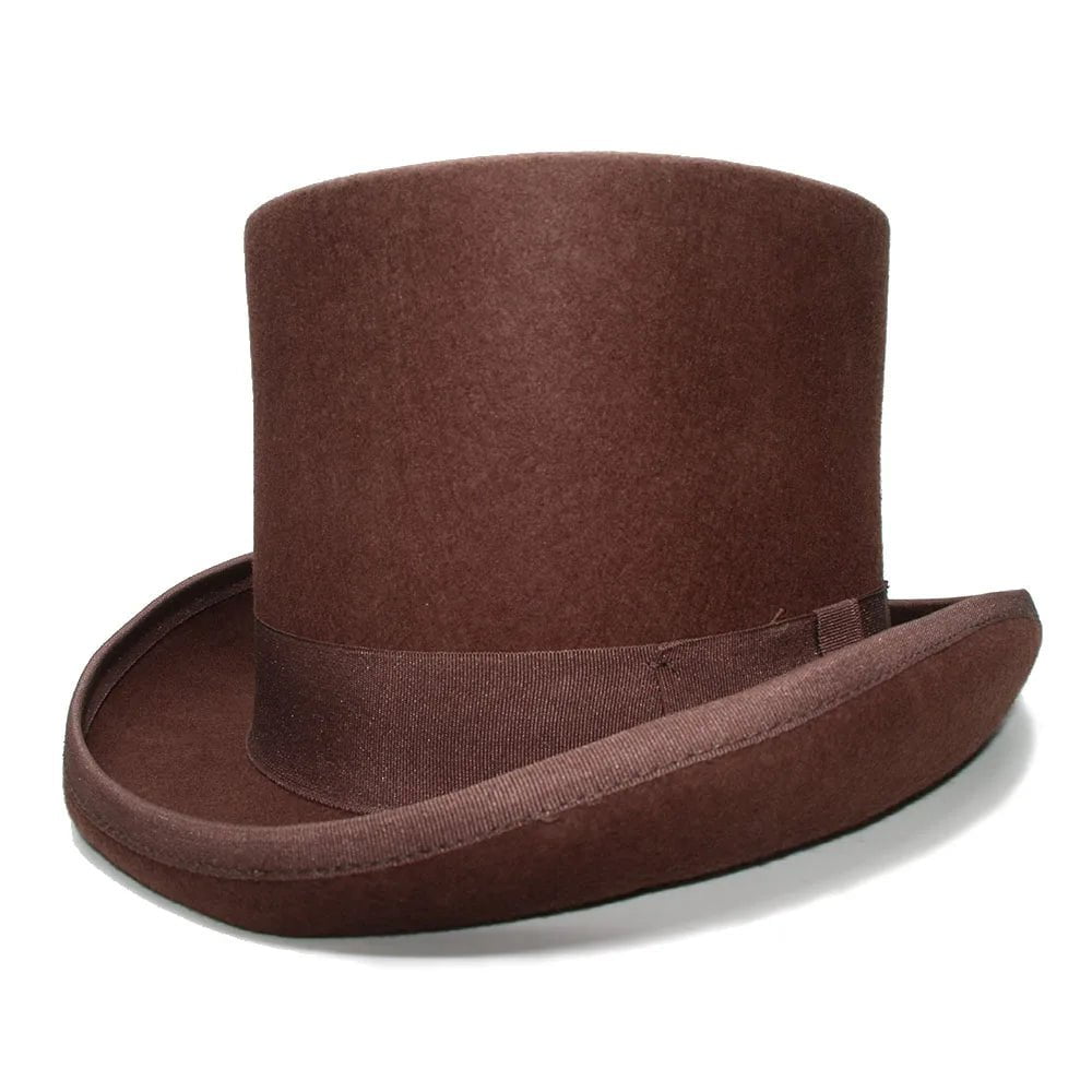 La boutique du chapeau Chapeau haut de forme marron