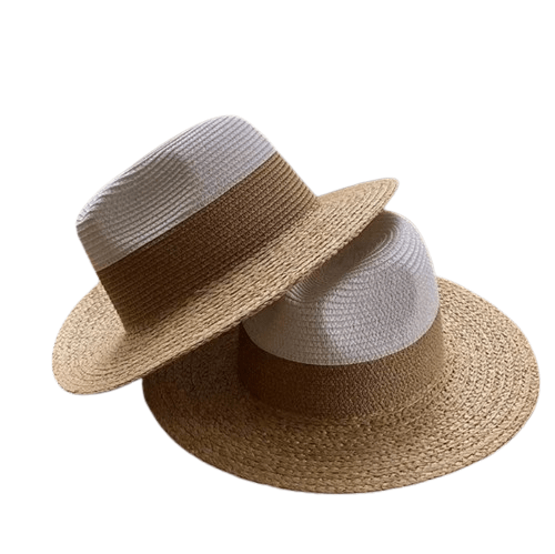 La boutique du chapeau Chapeaux de soleil en paille bicolore