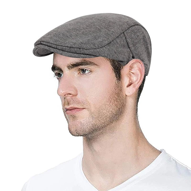 La boutique du chapeau Dark Grey / One Size Béret en coton ajustable