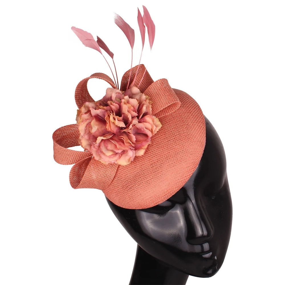 La boutique du chapeau dark peach Chapeau Fascinator Soirée