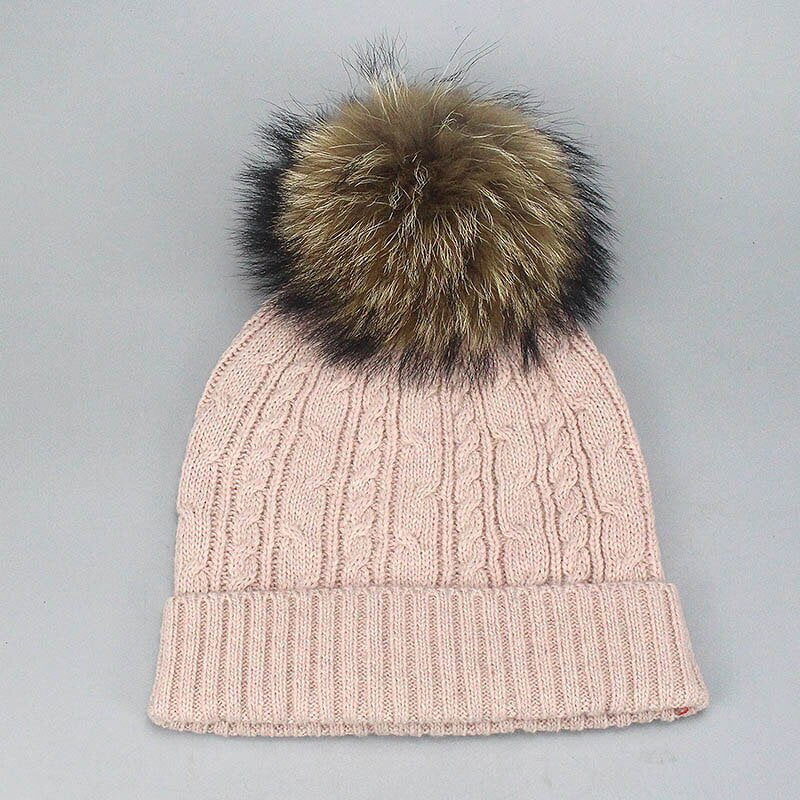 La boutique du chapeau Ensemble 3 pièces avec pompon fourrure