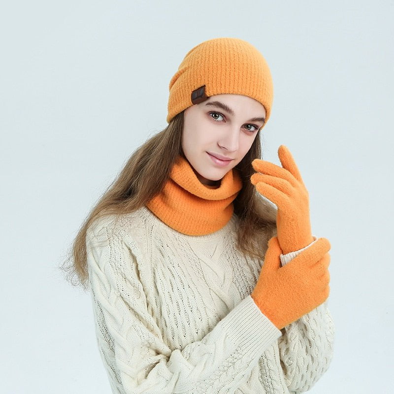 La boutique du chapeau Ensemble chapeau et écharpe en laine douce