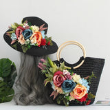 La boutique du chapeau Ensemble sac et chapeau noir style bohème