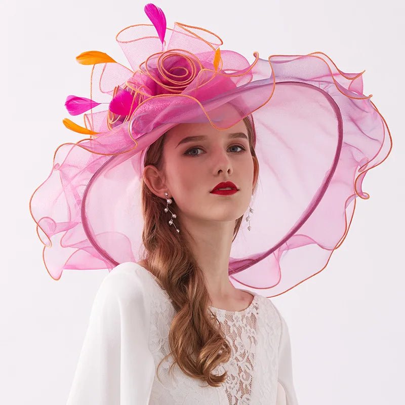 La boutique du chapeau Fushia / 56 à 59cm Chapeau d'église femme