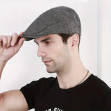 La boutique du chapeau Gray / 56-58cm Béret à chevrons rétro