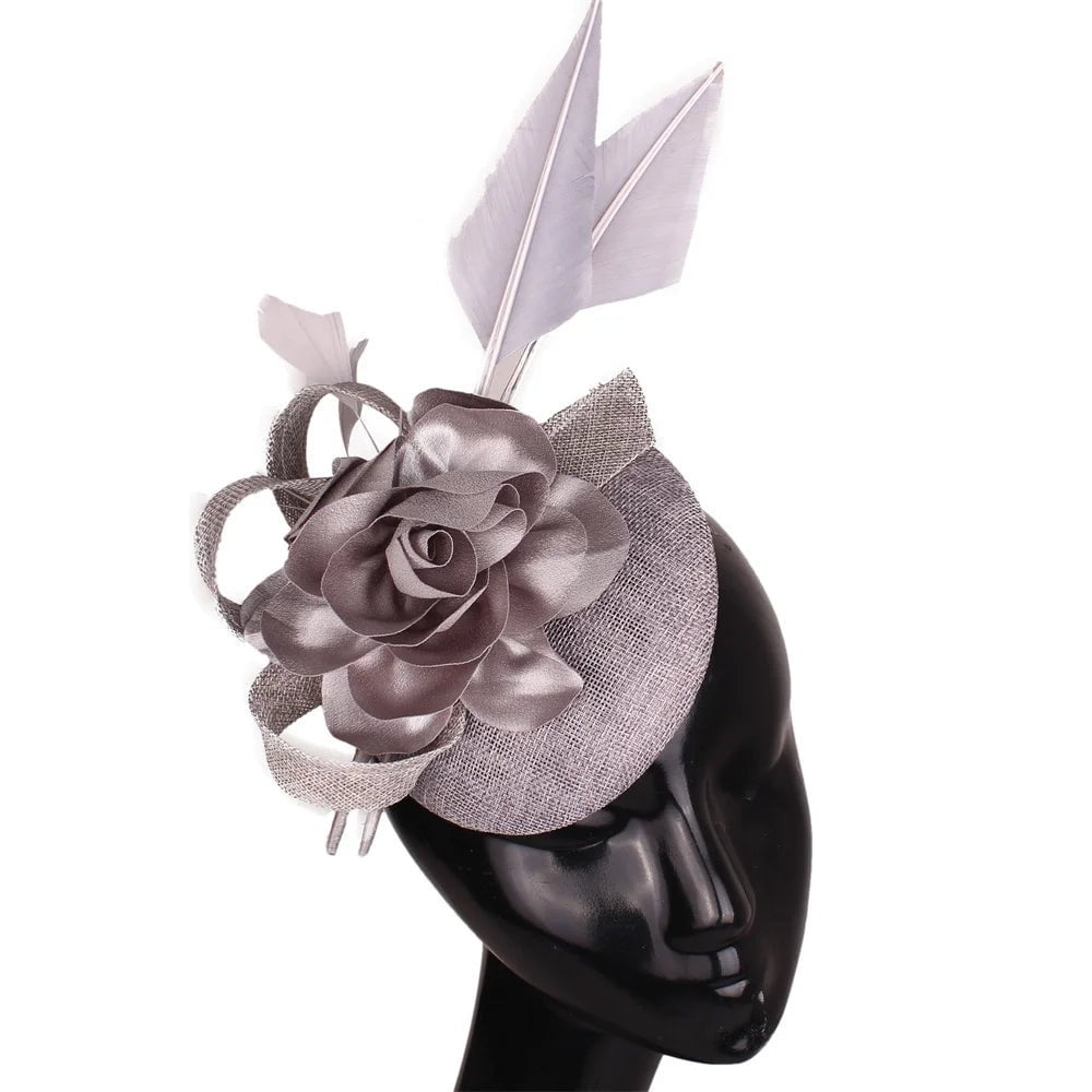 La boutique du chapeau GRAY / ABOUT 20CM Chapeau Bibi Fleur