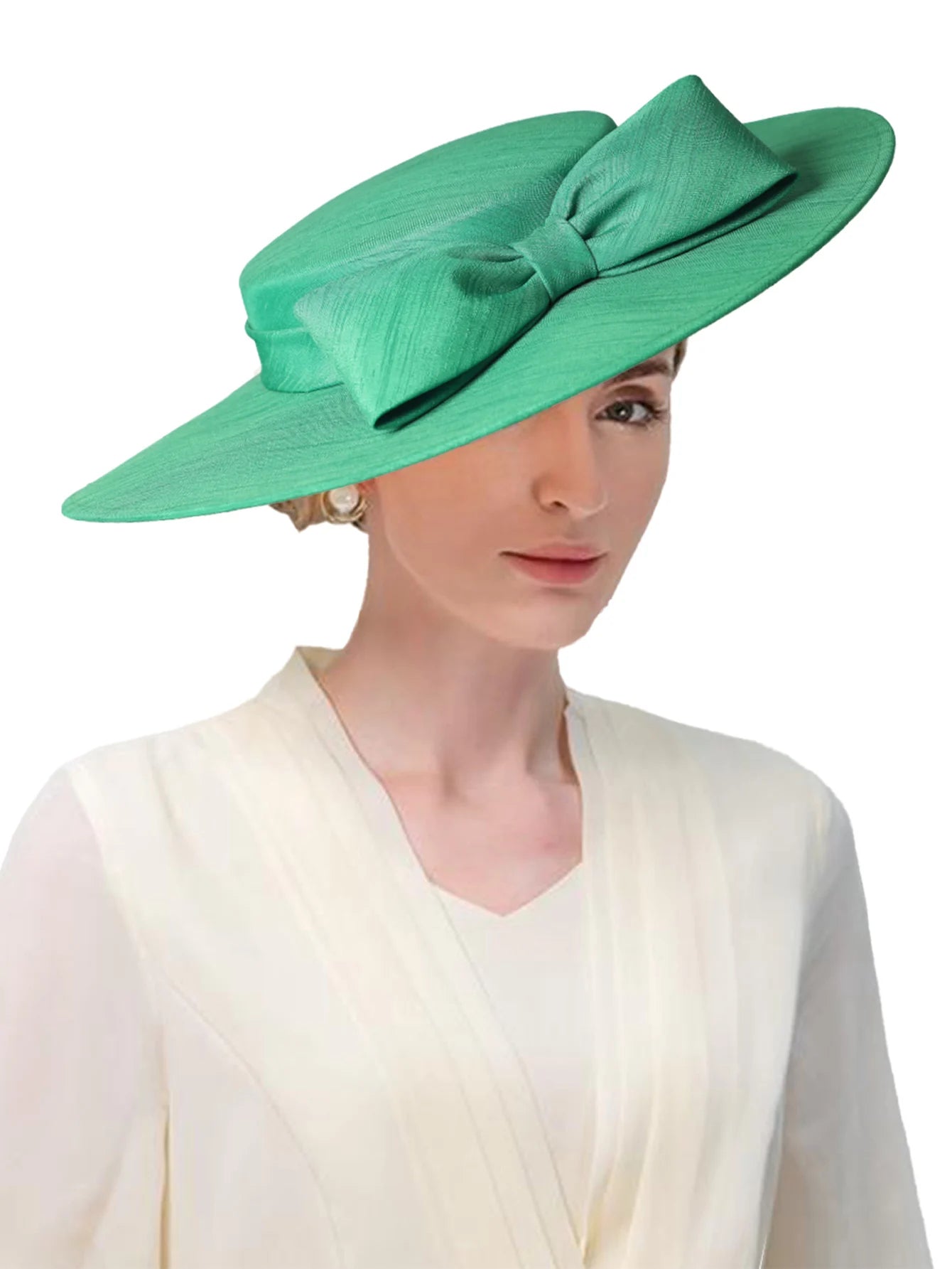 La boutique du chapeau Green / 56 to 58cm Chapeau Bibi Satin