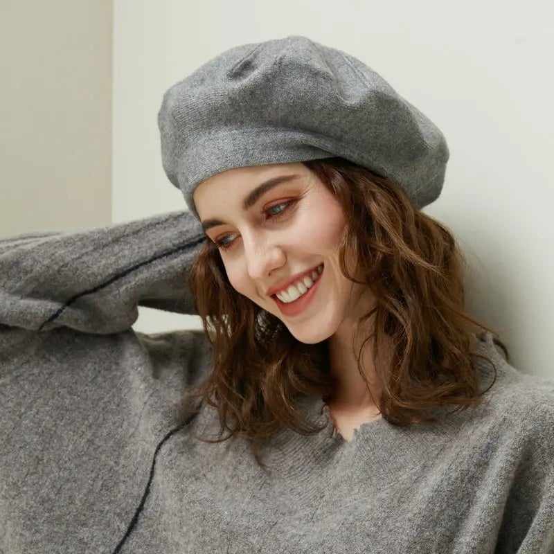 La boutique du chapeau Gris 2 / Ajustable (du 54 au 59) Béret Femme en Laine Automne