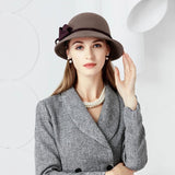 La boutique du chapeau Gris / 53 à 57cm Chapeau cloche en feutre